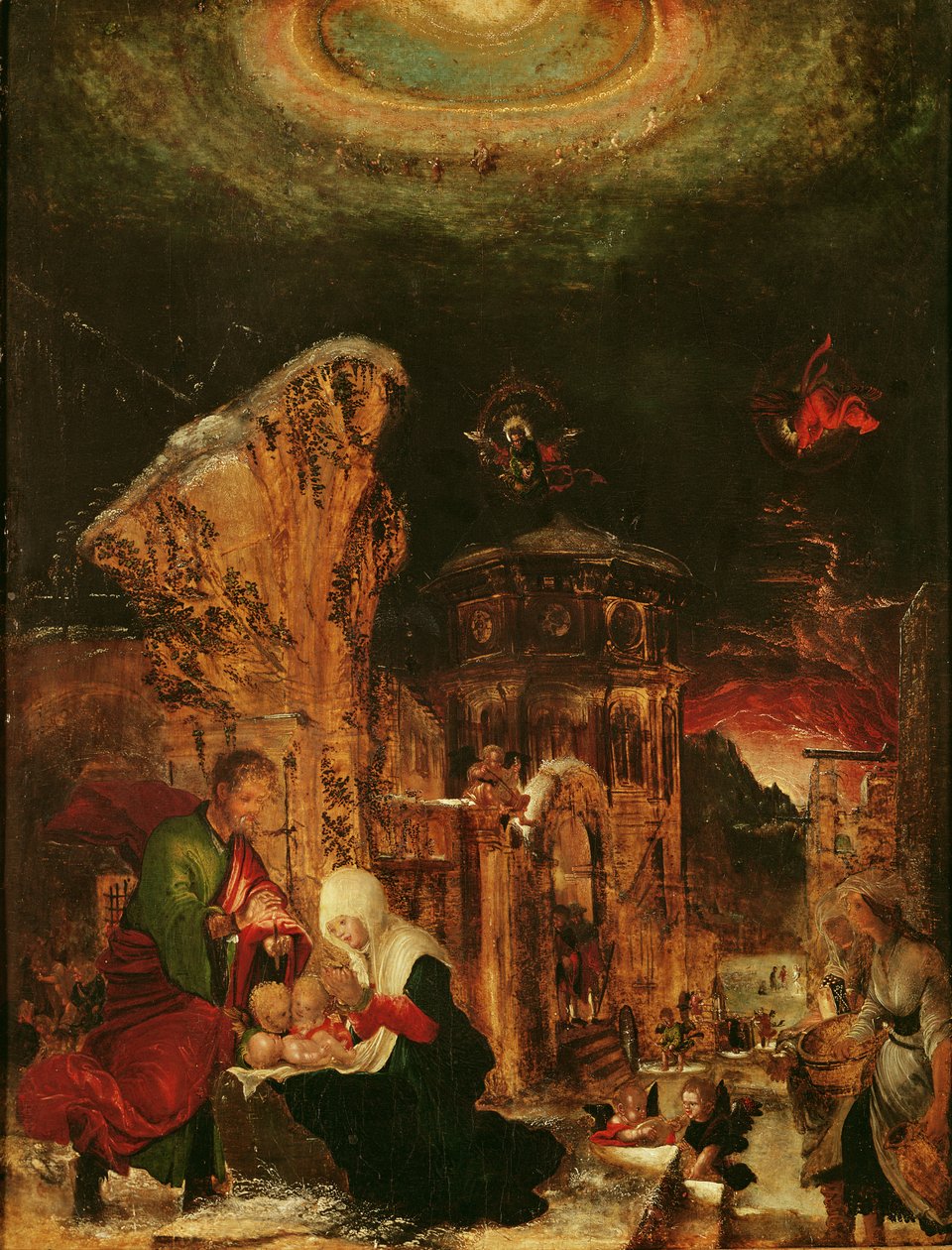 Kristuksen syntymä (pyhä yö), n. 1520-25, (katso lisätietoja numerosta 66589) tekijältä Albrecht Altdorfer