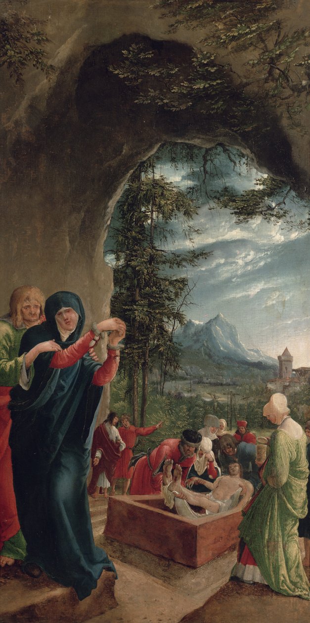 Kristuksen hautaus, 1518, tekijältä Albrecht Altdorfer
