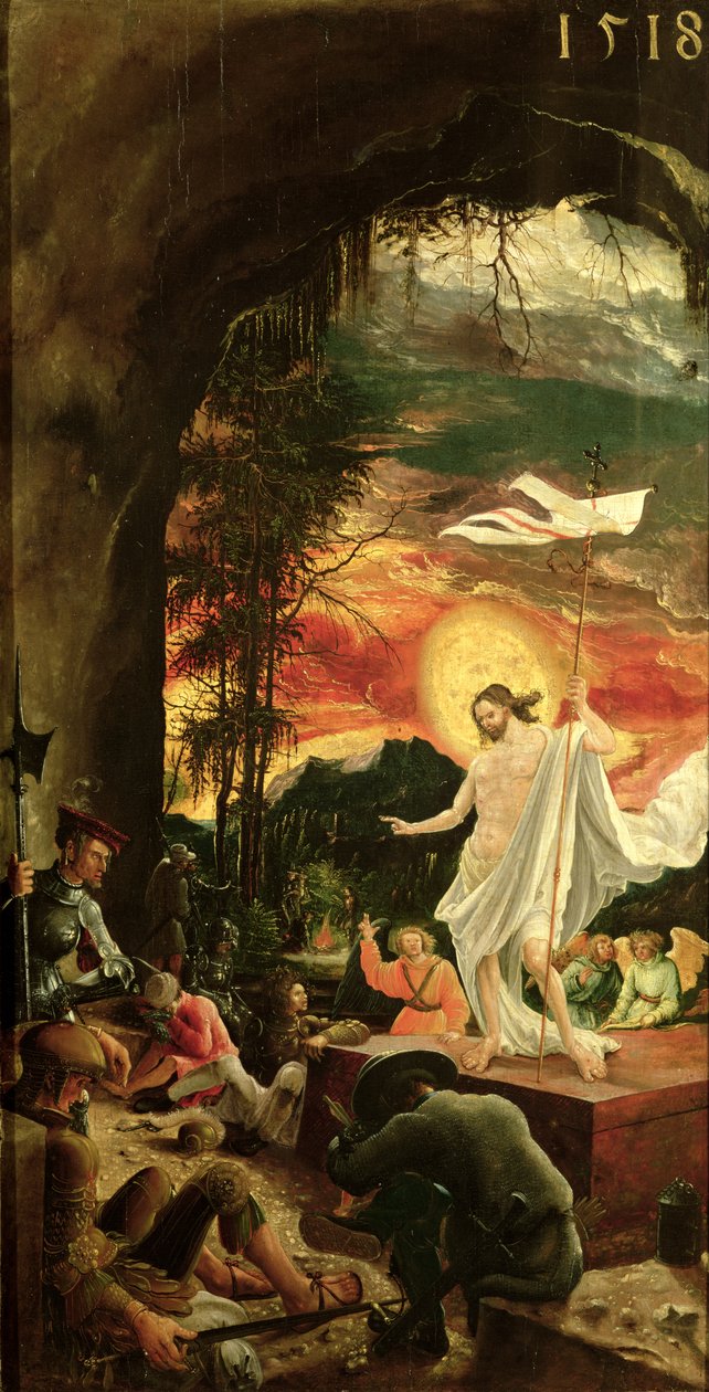Kristuksen ylösnousemus, 1518 tekijältä Albrecht Altdorfer