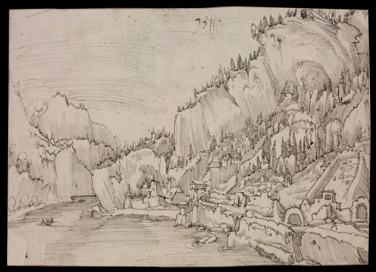 Sarmingstein Tonavan rannalla tekijältä Albrecht Altdorfer