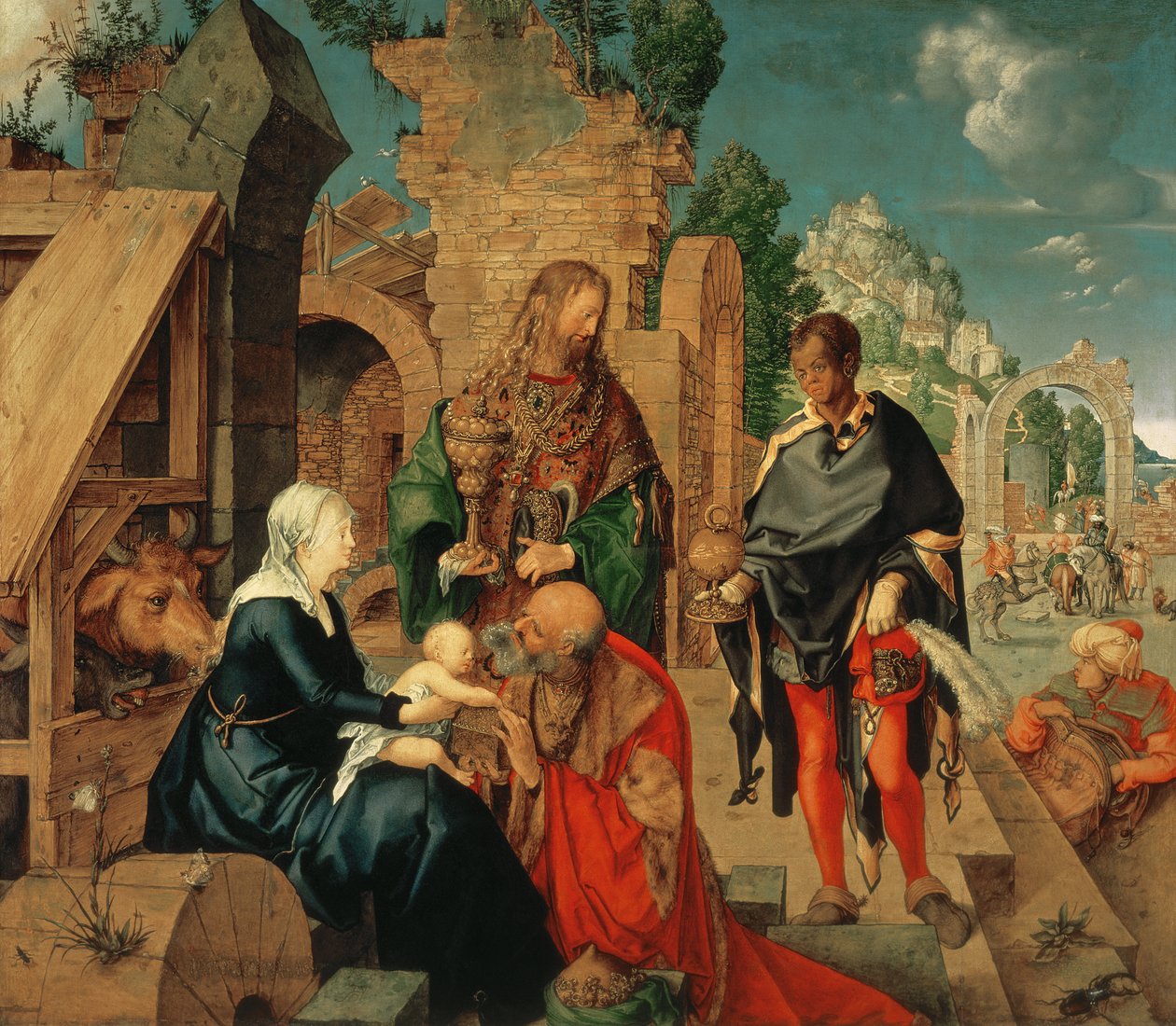 Maagien palvonta, 1504 tekijältä Albrecht Dürer