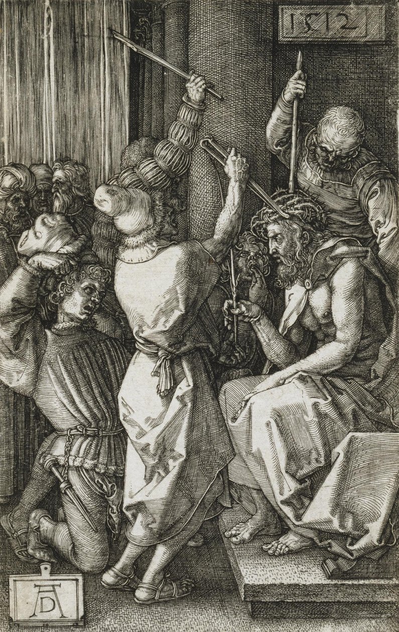Kristus kruunasi orjantappuroilla tekijältä Albrecht Dürer