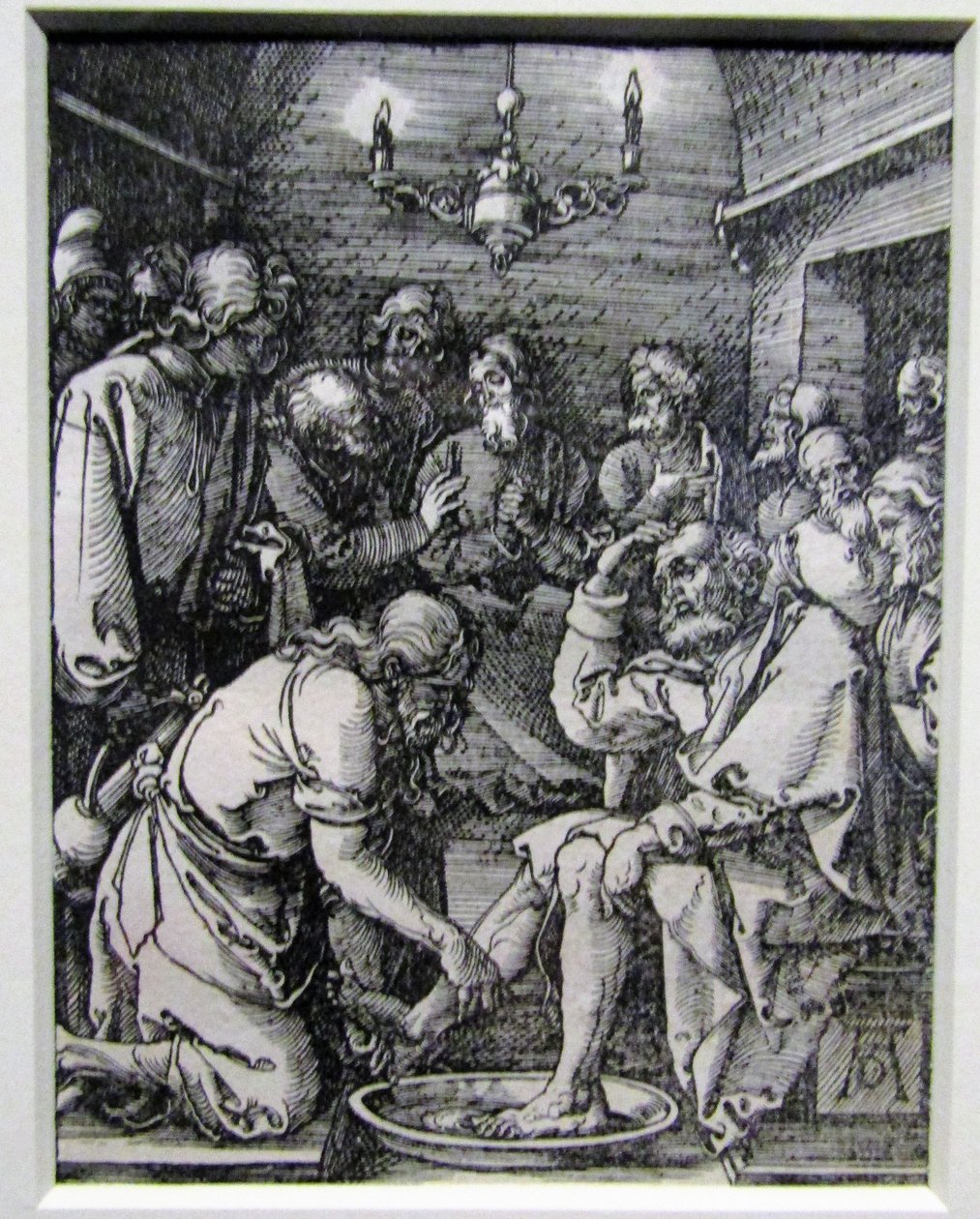 Kristus pesee opetuslasten jalat pienestä intohimosta tekijältä Albrecht Dürer