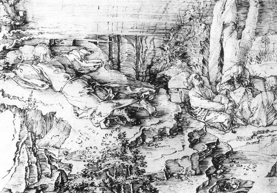 Kristus Öljymäellä tekijältä Albrecht Dürer