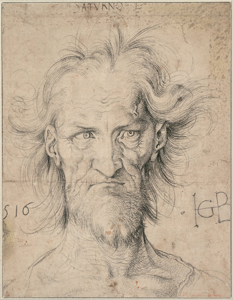 Parrakas vanha mies (Saturnus), 1516 tekijältä Albrecht Dürer
