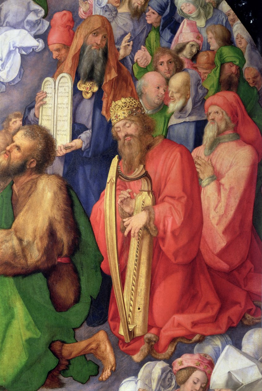 Landauer-alttaritaulu: Kuningas Daavid, 1511 (paneeli) (68677:n yksityiskohta) tekijältä Albrecht Dürer