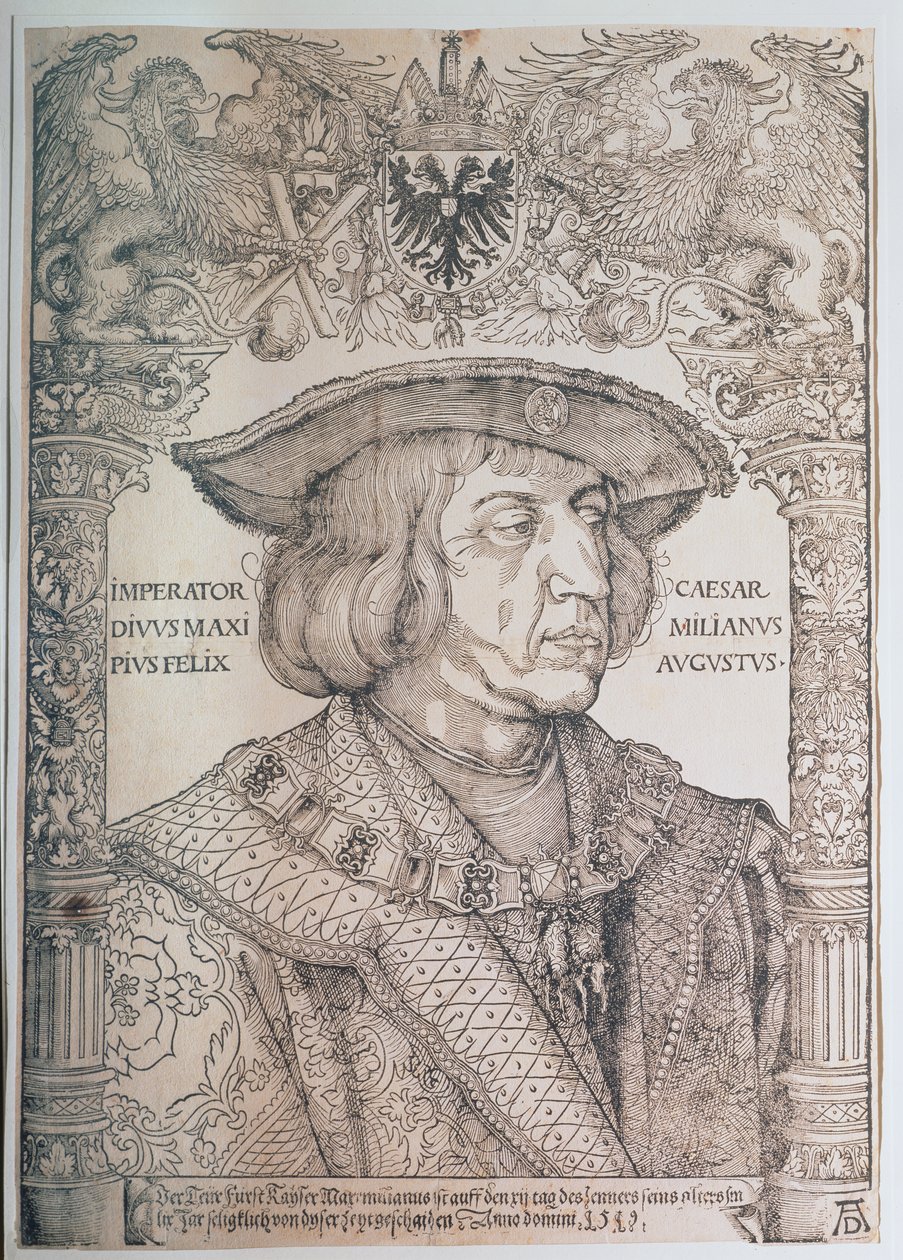 Maximilian I, Saksan keisari (1459-1519), 1518. tekijältä Albrecht Dürer