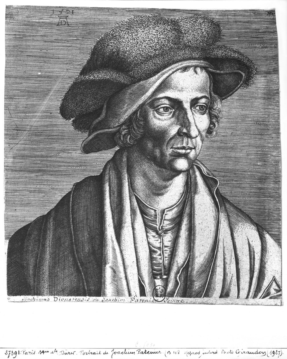 Joachim Patinirin muotokuva, 1521 tekijältä Albrecht Dürer