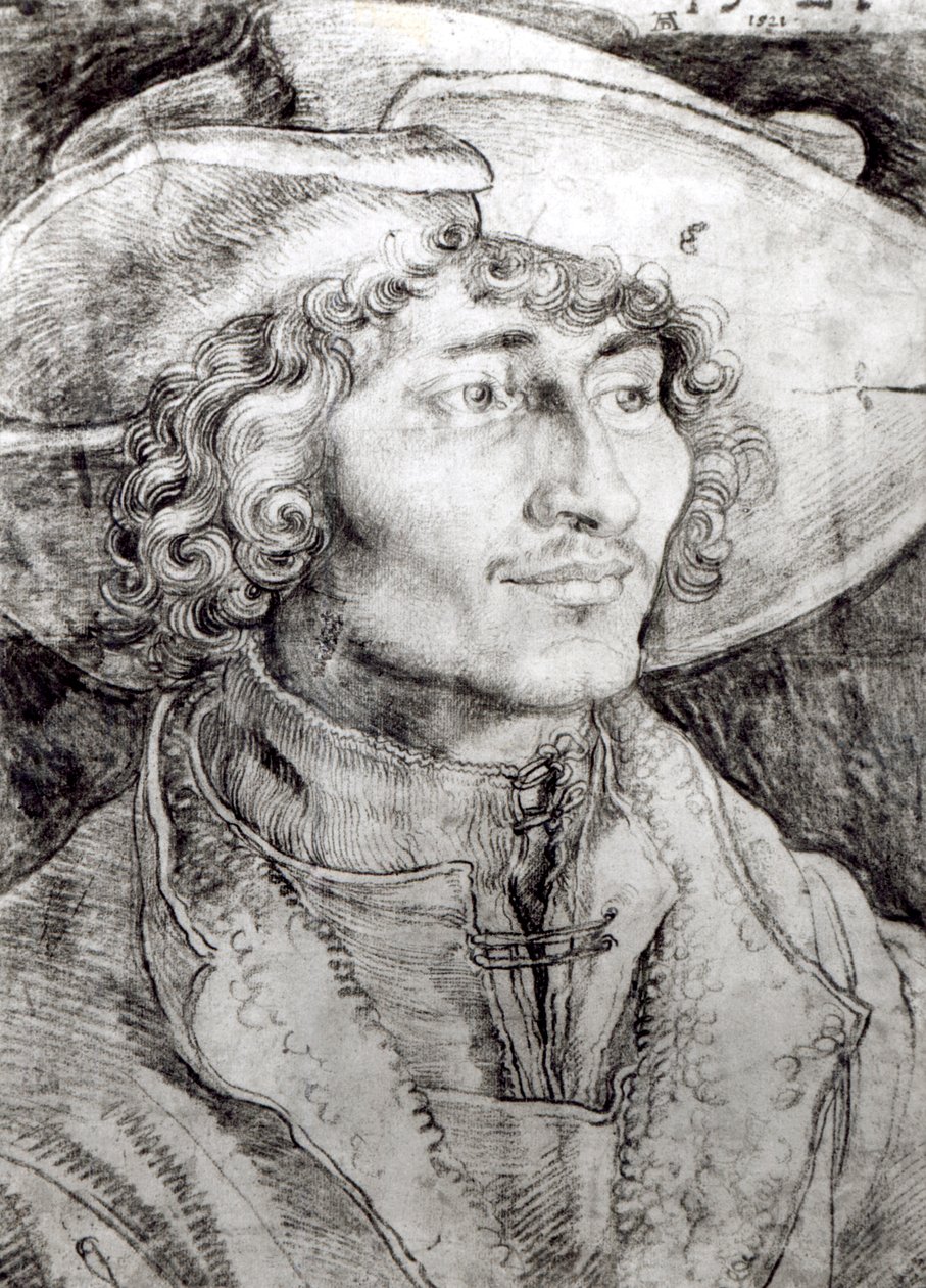 Tuntemattoman miehen muotokuva, 1521 tekijältä Albrecht Dürer