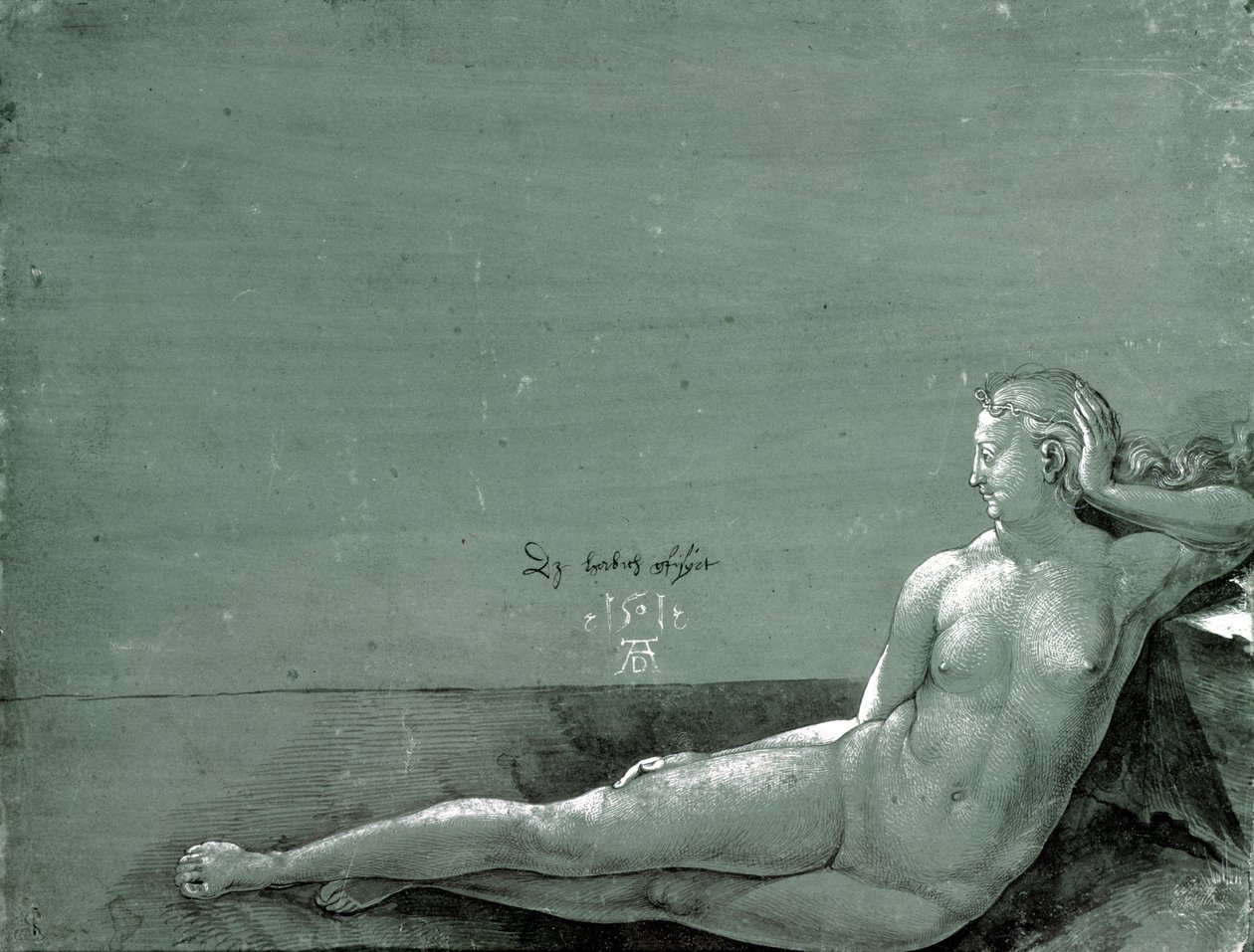 Makaava nainen alaston tekijältä Albrecht Dürer