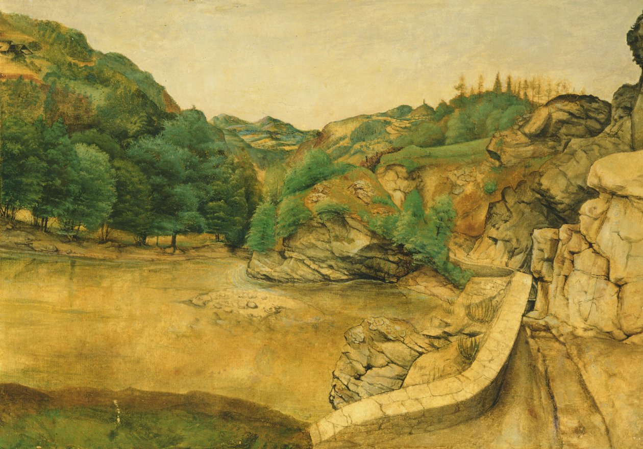 Road in the Alps, 1495 (guassi ja wc paperilla) tekijältä Albrecht Dürer
