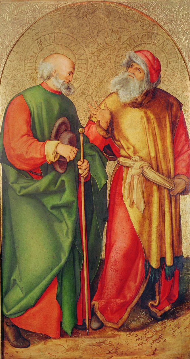 Pyhä Joosef ja Pyhä Joakim, n. 1503 (katso myös 498175) tekijältä Albrecht Dürer
