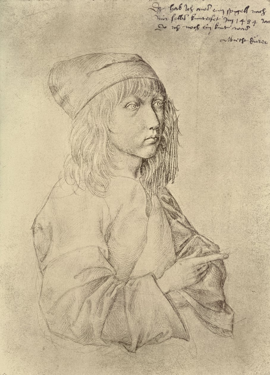 Omakuva kolmetoistavuotiaana, 1484 (hopeakärki paperille) tekijältä Albrecht Dürer