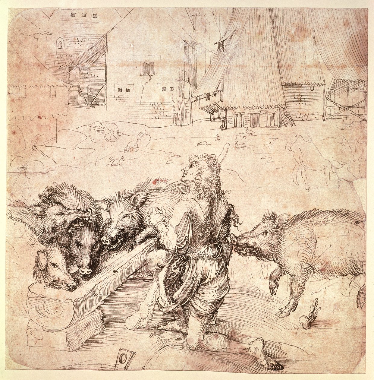 Tutkimus kaiverruksesta tuhlaajapojasta tekijältä Albrecht Dürer