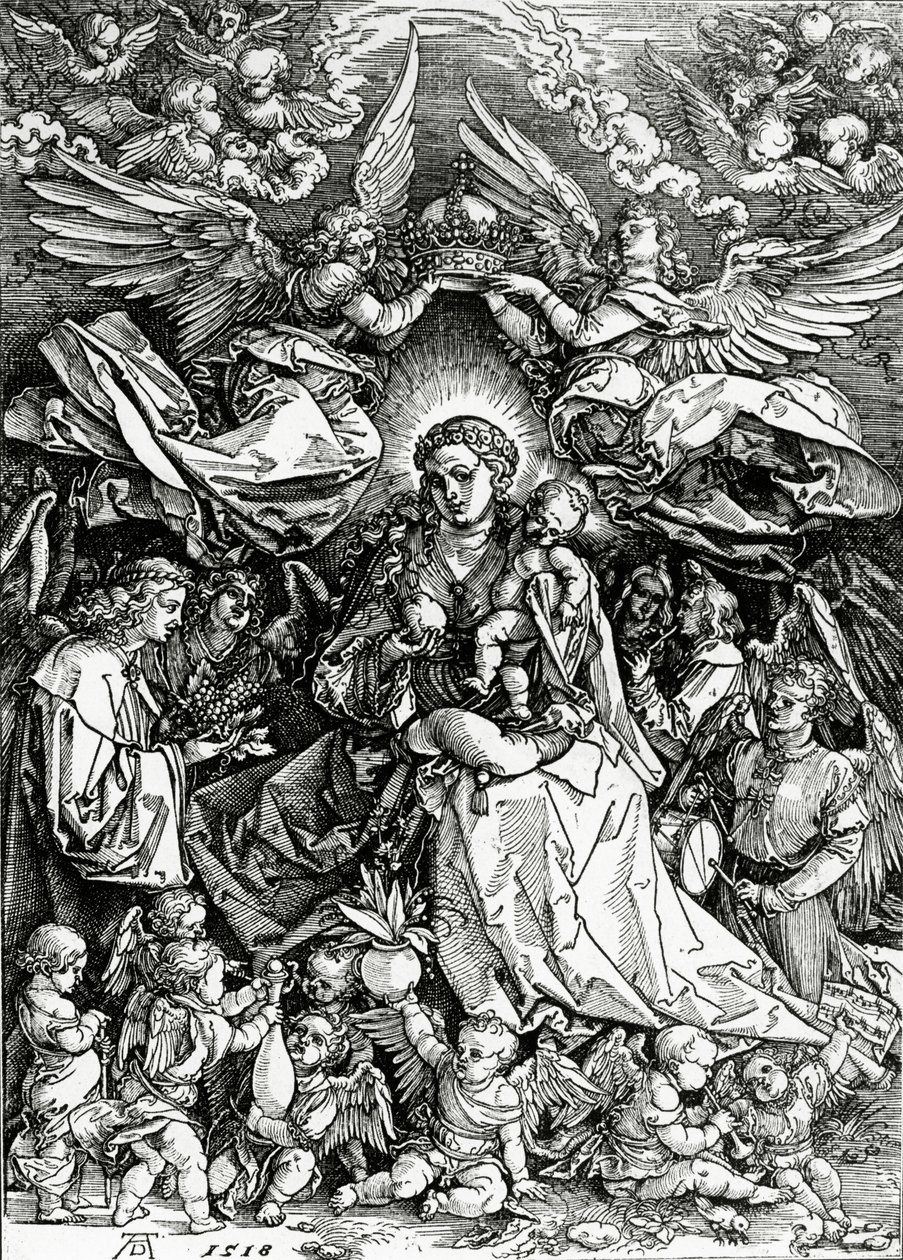 Neitsyen ja lapsen kruunaus, 1518 tekijältä Albrecht Dürer