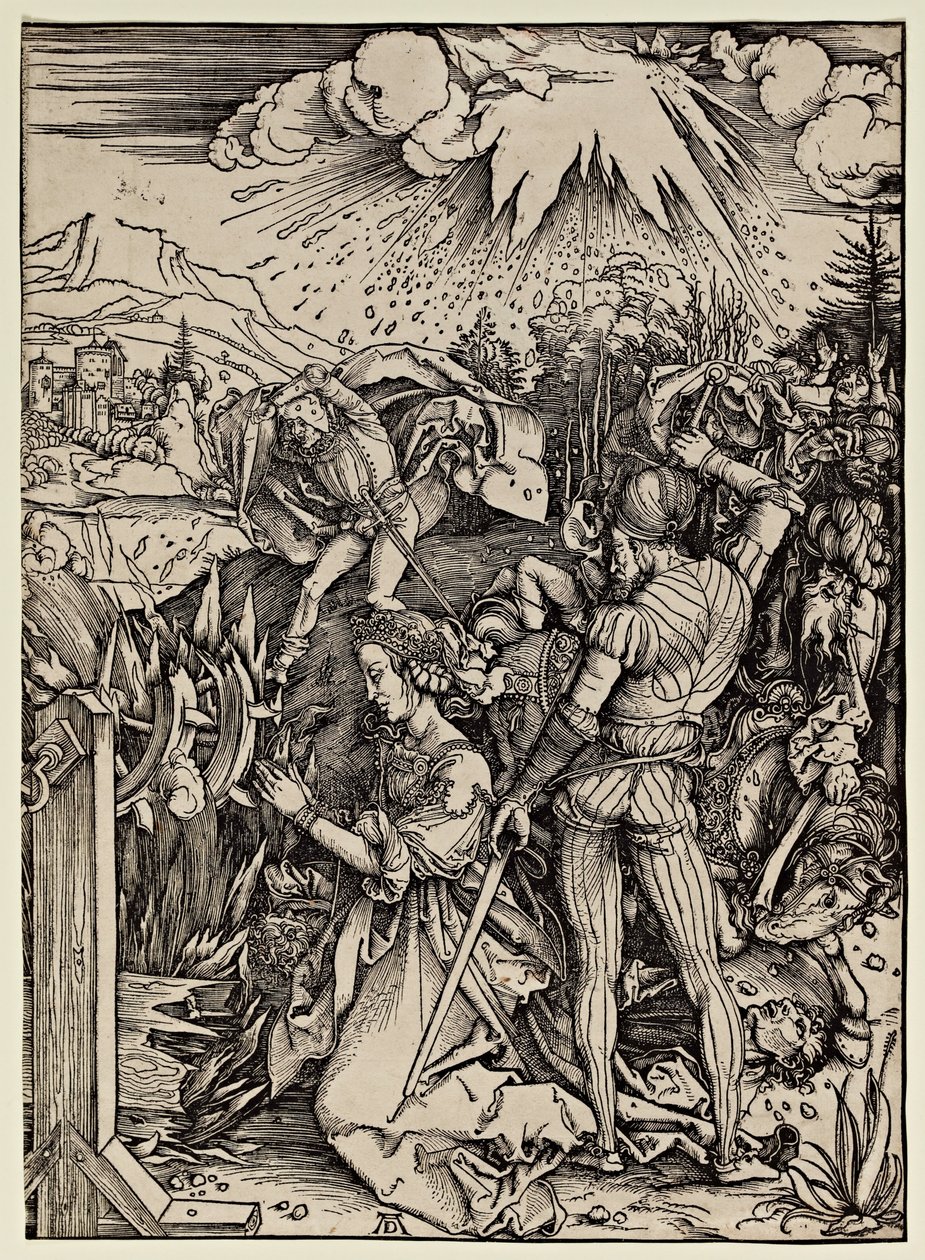 Pyhän Katariinan Aleksandrian marttyyrikuolema tekijältä Albrecht Dürer