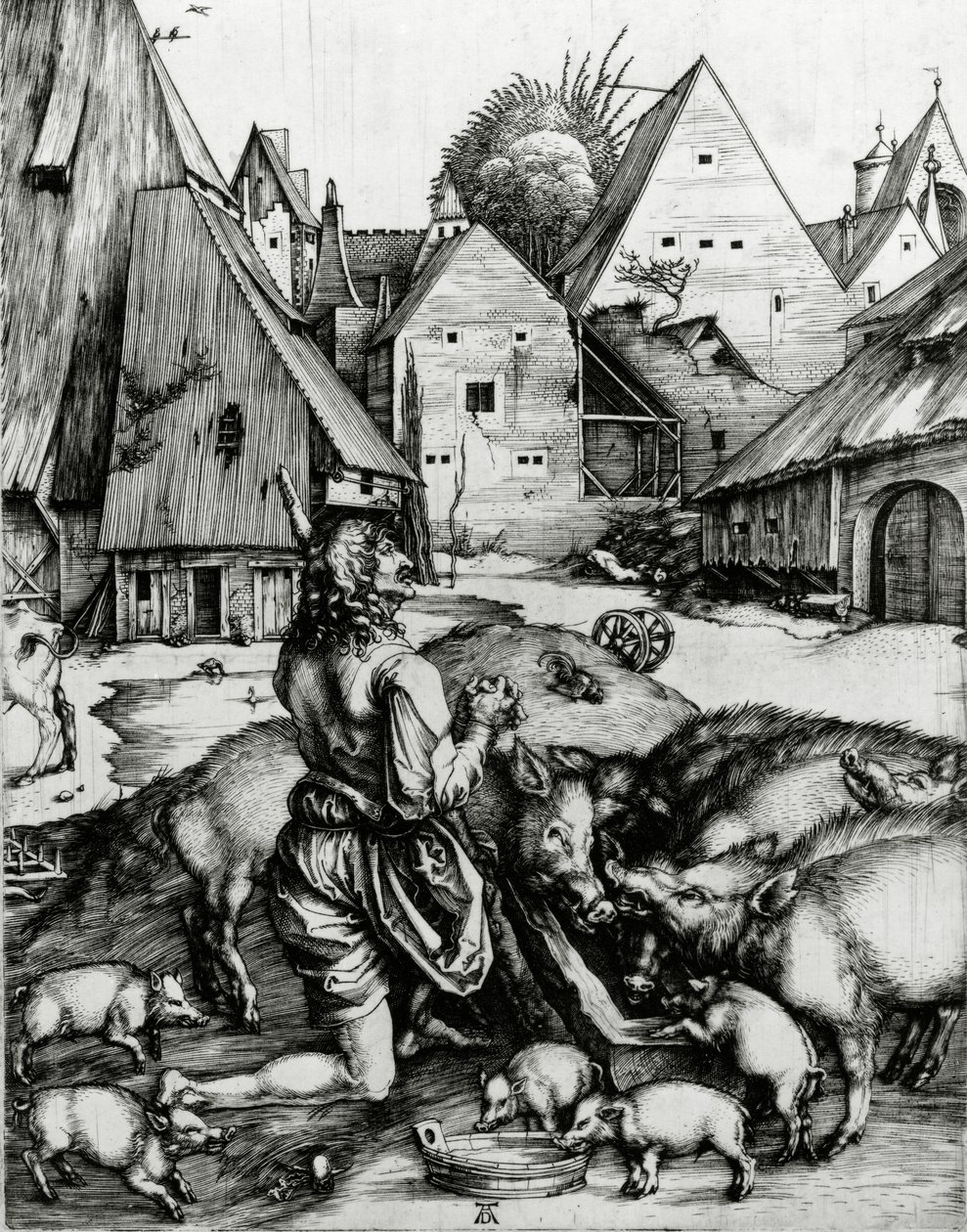 Tuhlaajapoika, 1496 tekijältä Albrecht Dürer