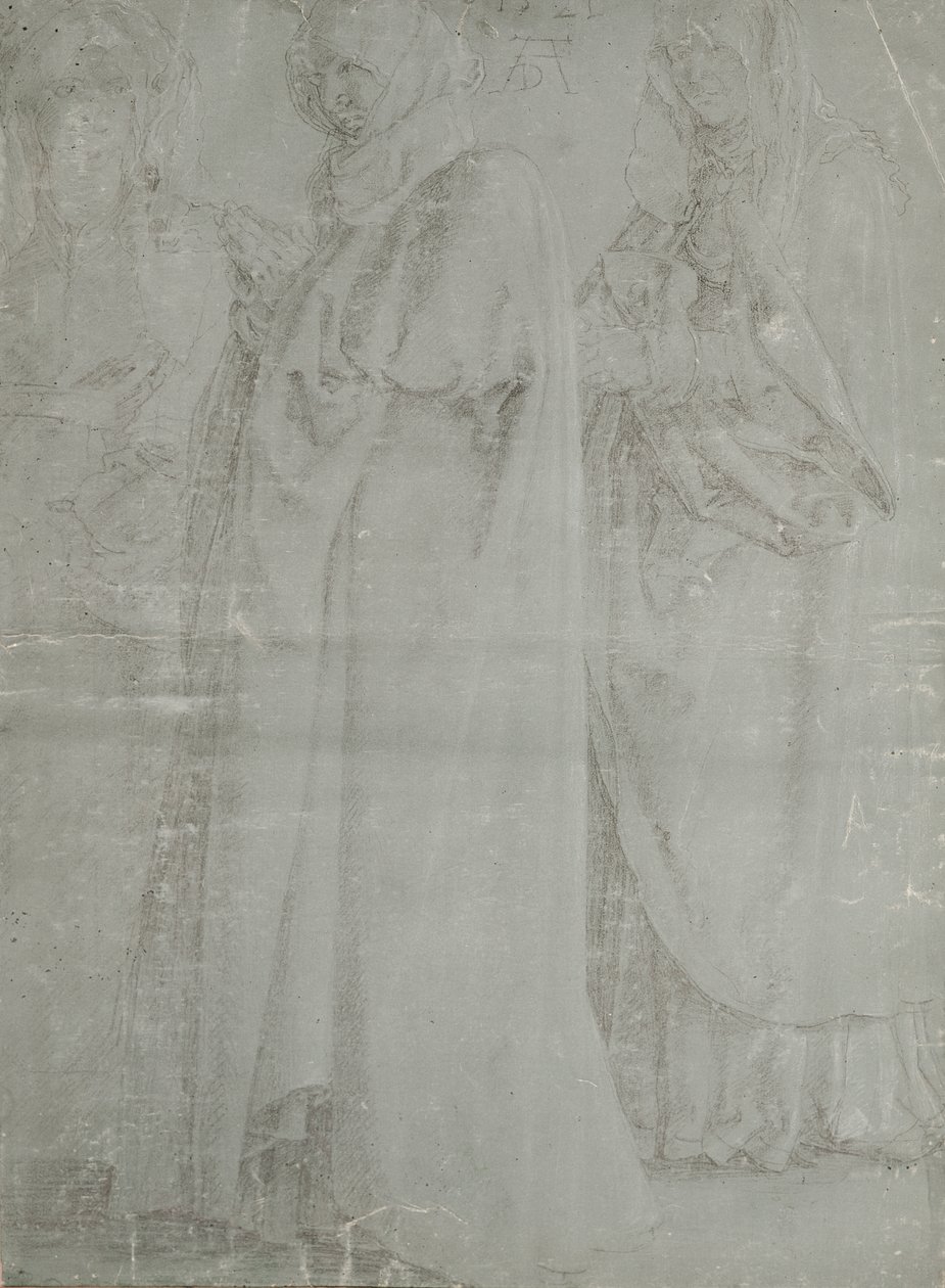 Neitsyt ja kaksi naispuolista pyhää, 1521 tekijältä Albrecht Dürer