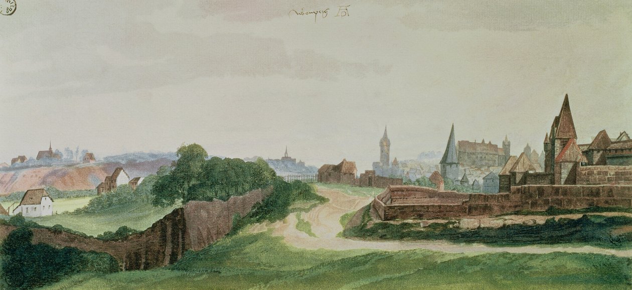 Näkymä Nürnbergistä, 1496-97 tekijältä Albrecht Dürer