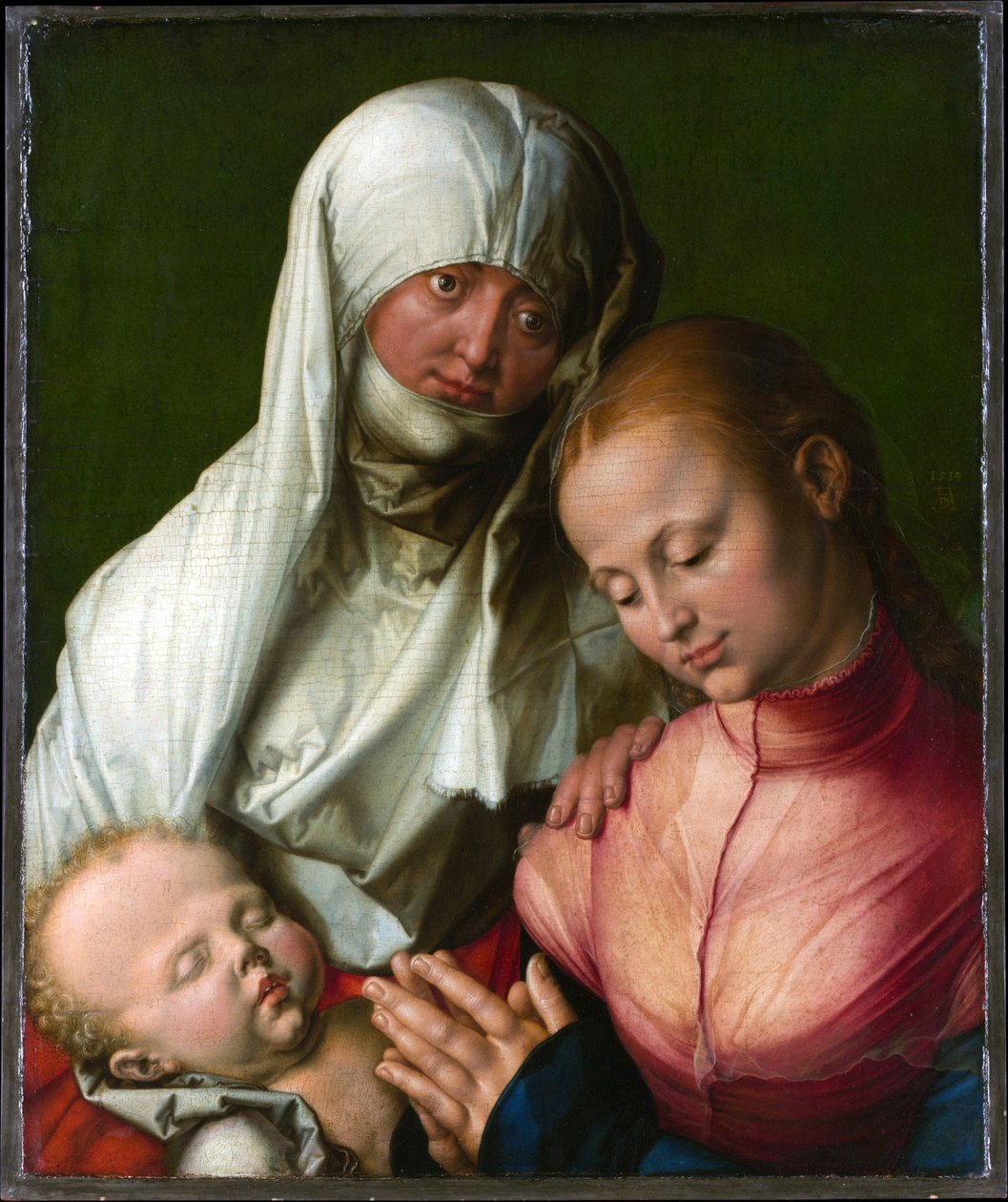 Neitsyt ja lapsi Pyhän Annan kanssa tekijältä Albrecht Dürer