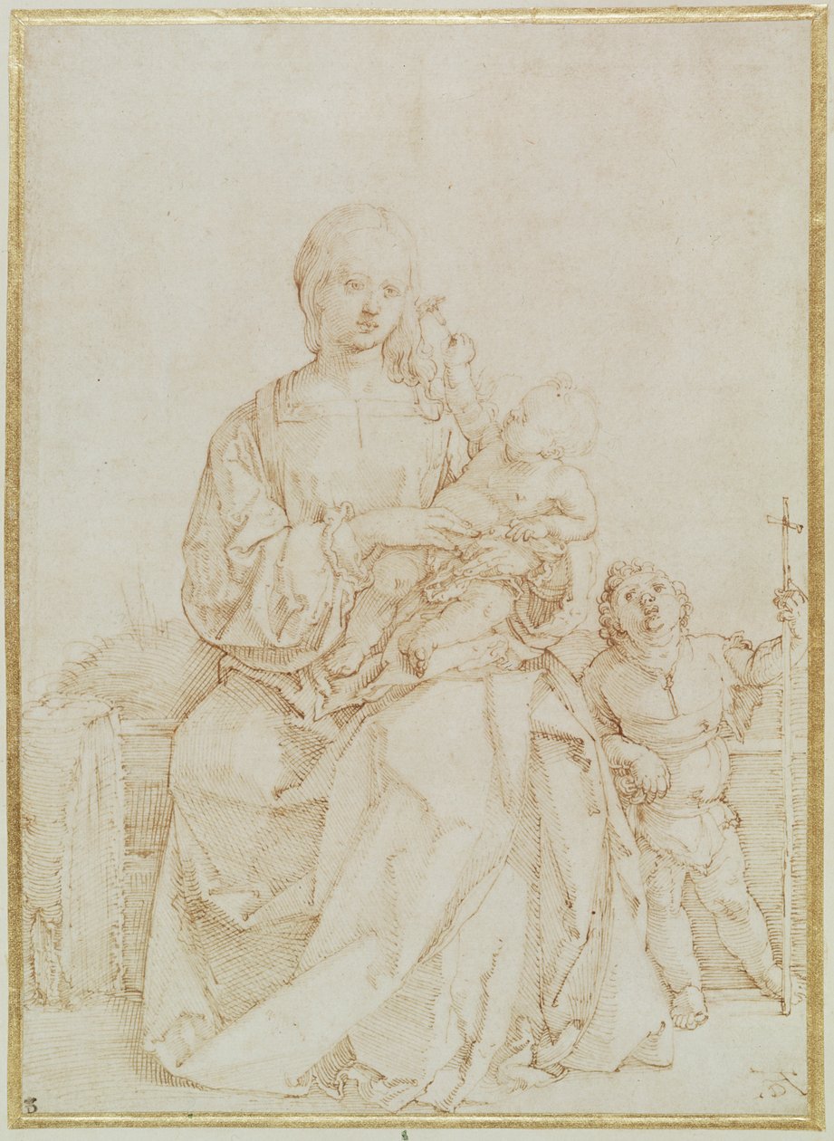 Neitsyt ja lapsi sekä Johannes-lapsi, noin 1518. tekijältä Albrecht Dürer