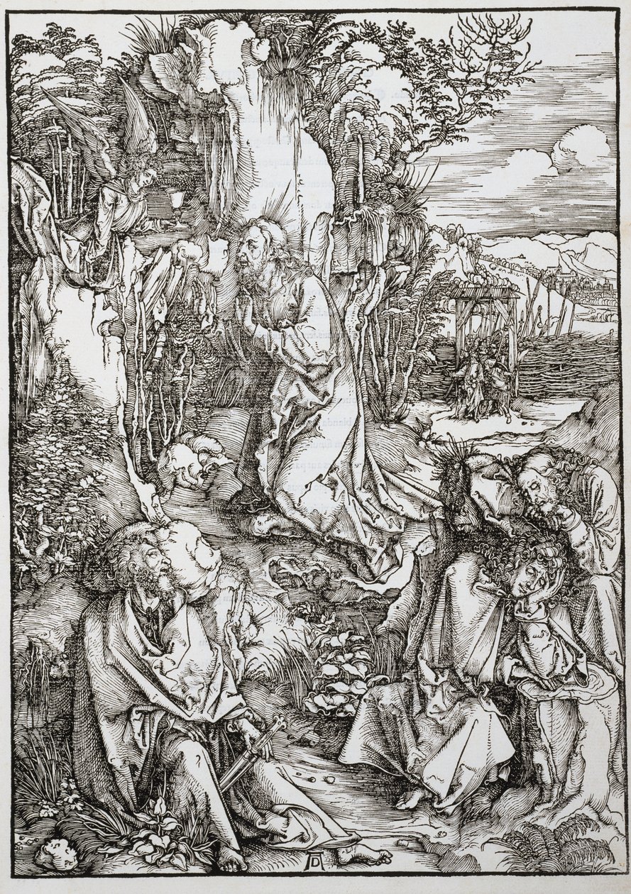 Agony in the Garden, n. 1496-1497 tekijältä Albrecht Dürer
