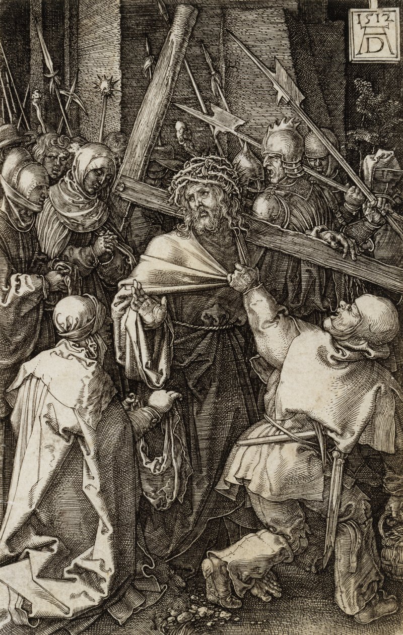 Ristin kantaminen kaiverretusta kärsimyksestä, 1512 tekijältä Albrecht Dürer