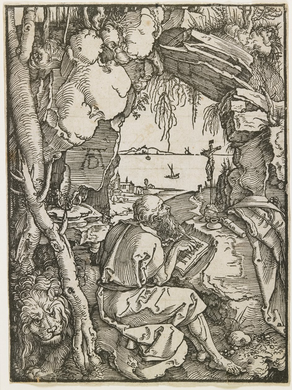 Pyhä Hieronymus luolassa, 1512 tekijältä Albrecht Dürer