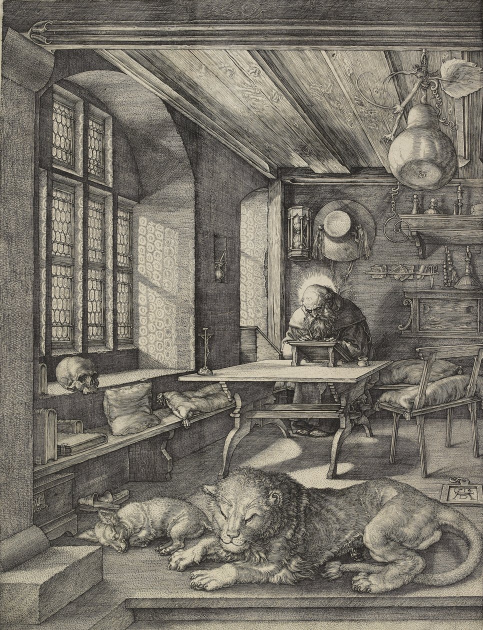 Pyhä Hieronymus työhuoneessaan, 1514 tekijältä Albrecht Dürer