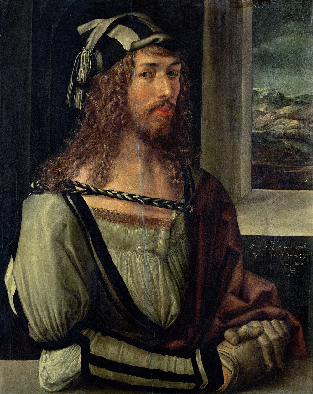 Study for Self Portrait with a Glove, n. 1498 tekijältä Albrecht Dürer