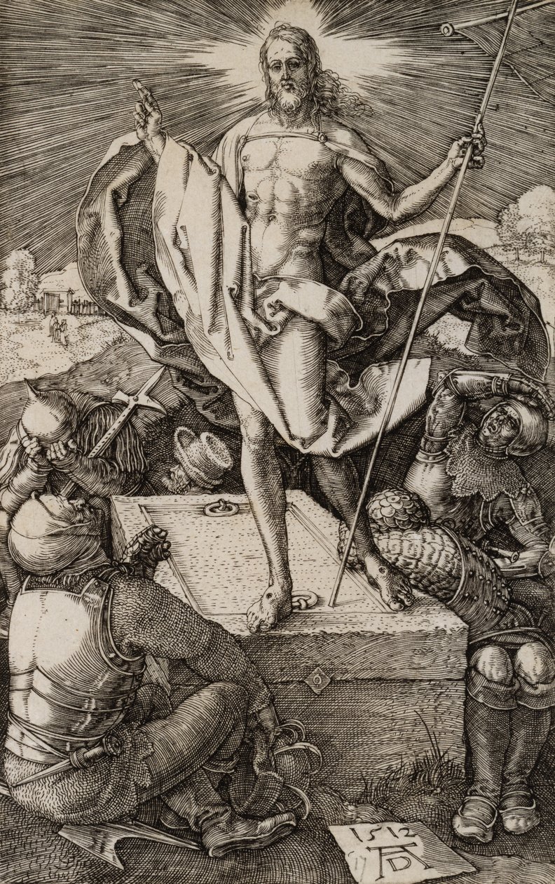 Ylösnousemus kärsimyksestä, 1512 tekijältä Albrecht Dürer
