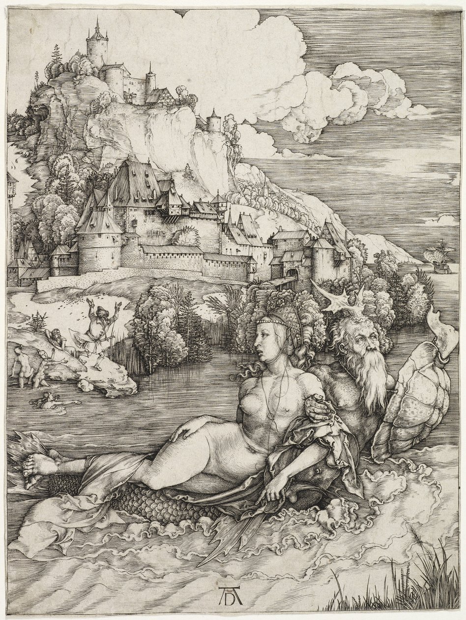 Merihirviö, Amymonen sieppaus 1498 tekijältä Albrecht Dürer