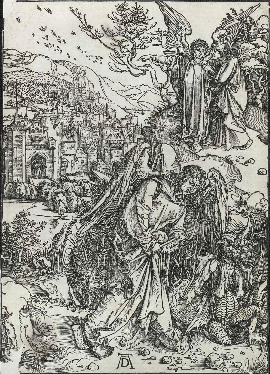 Enkeli pohjattoman kuopan avaimella tekijältä Albrecht Dürer