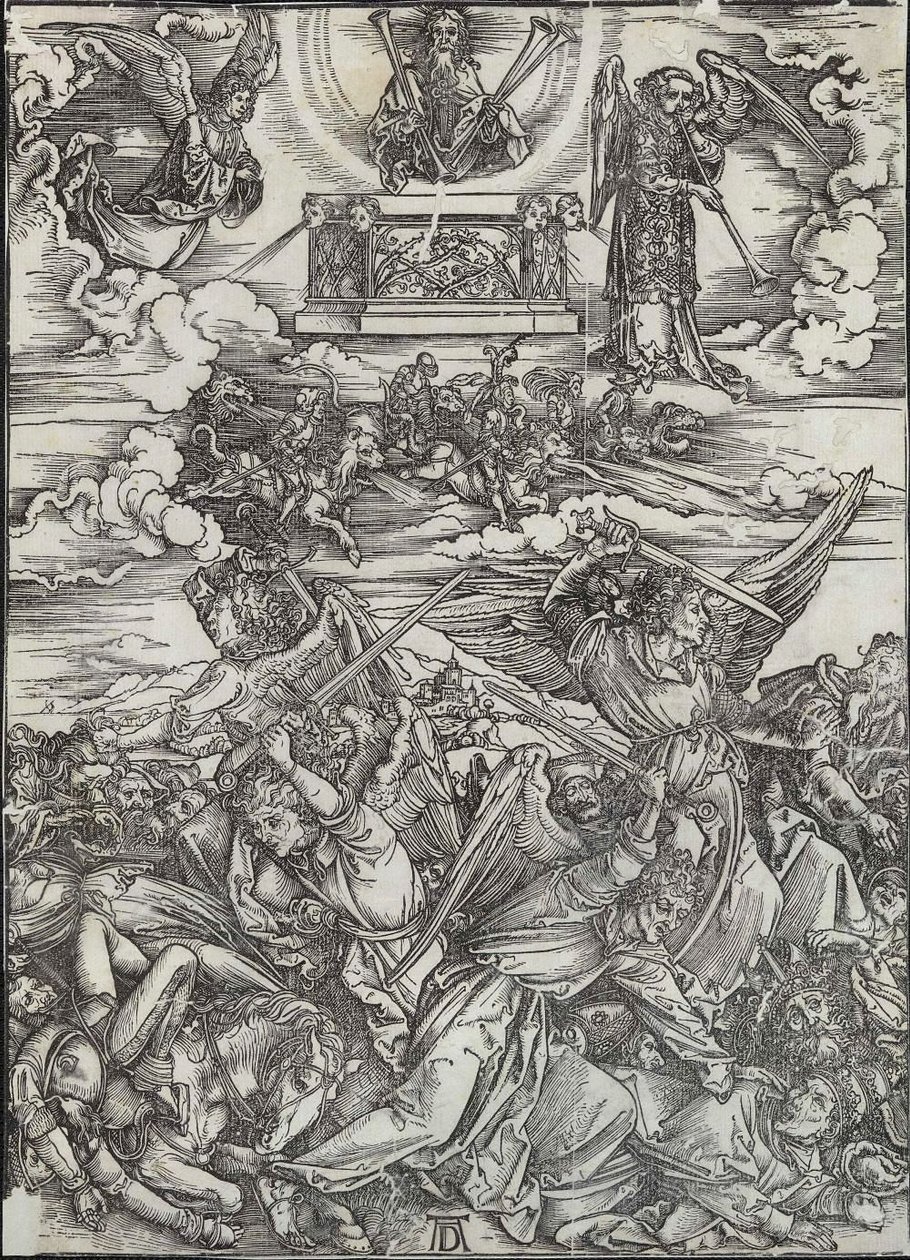 Neljä kostoa enkeliä tekijältä Albrecht Dürer