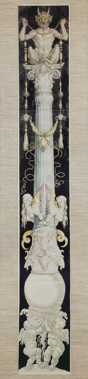 Suuri pylväs, n. 1515 (kynä ja muste ja pese paperille) tekijältä Albrecht Dürer