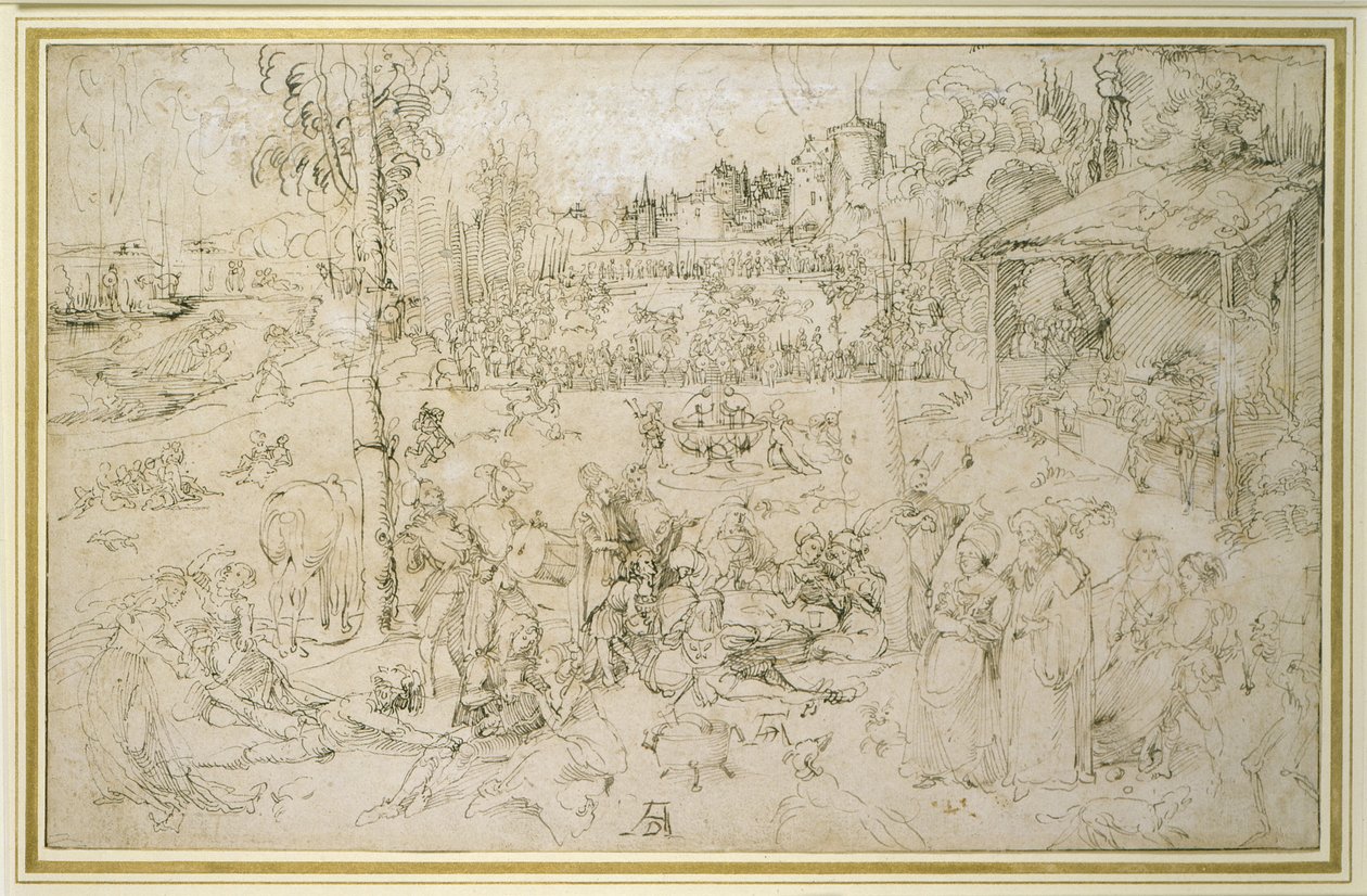 The Pleasures of the World, n. 1496-1497 (kynä ja muste paperille) tekijältä Albrecht Dürer
