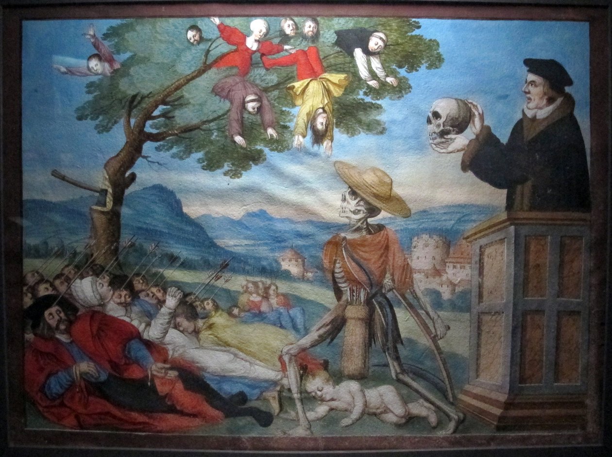 copia della perduta danza macabra di m. manuel del cimitero domenicano di berna (1512-20) tekijältä Albrecht Kauw