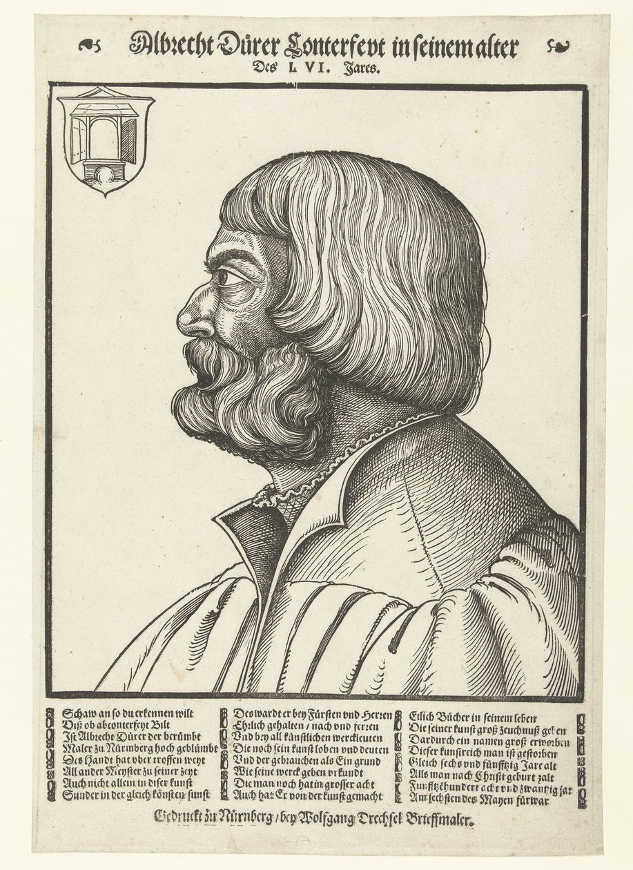 Albrecht Dürerin (1471-1528) muotokuva tekijältä Albrecht (after) Durer or Duerer