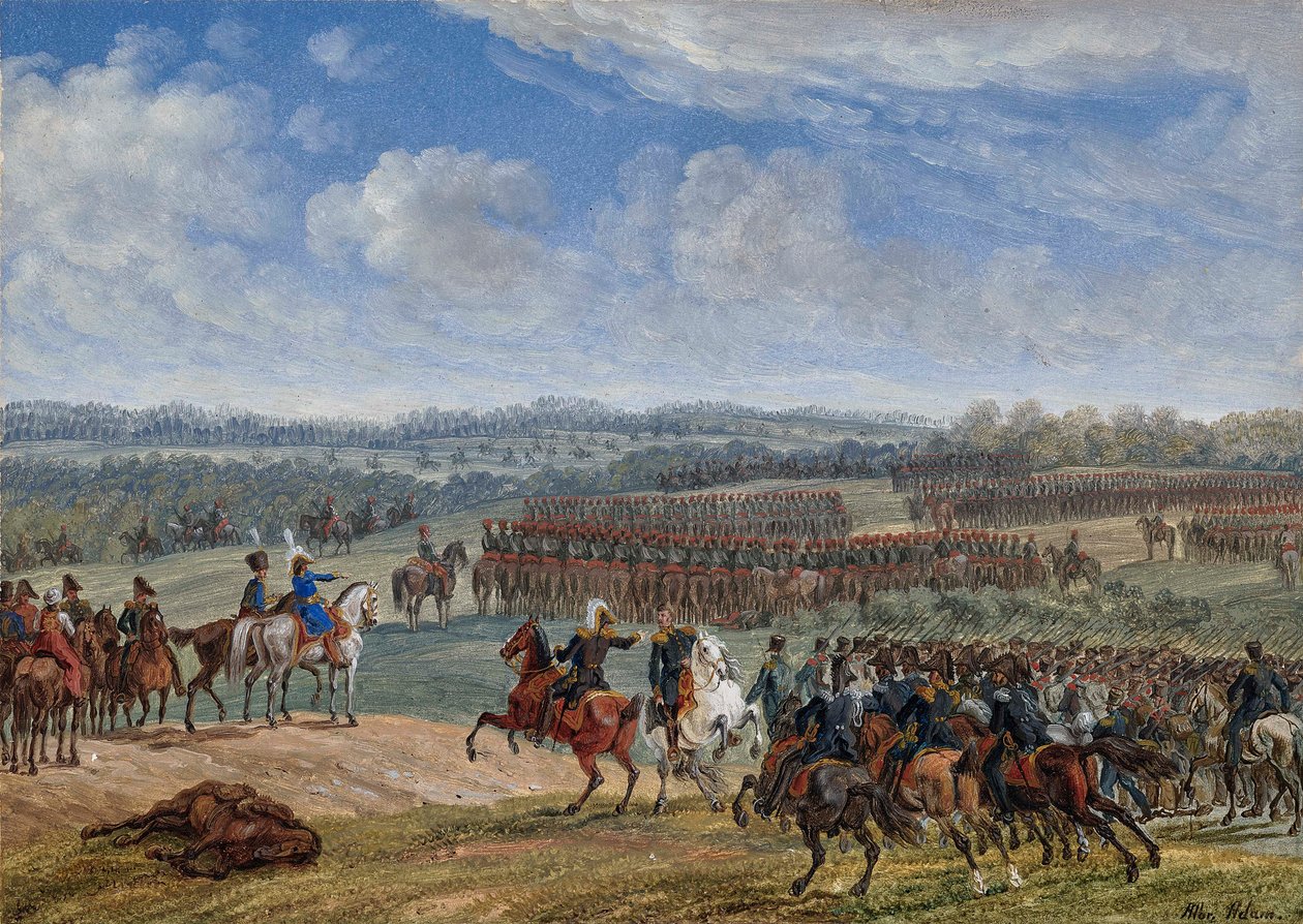 Taistelu lähellä Ostrovnoa aamulla 26. heinäkuuta 1812, 1855. tekijältä Albrecht Adam