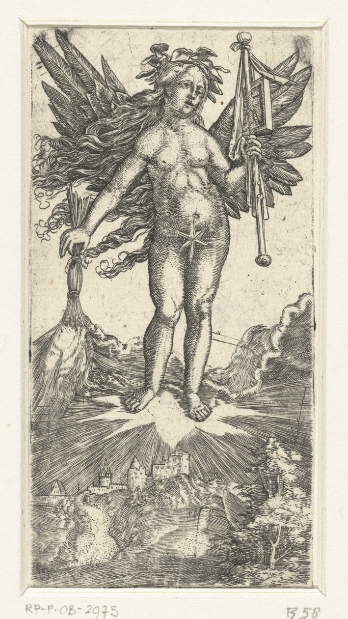 Allegorinen naishahmo, jolla on siivet tekijältä Albrecht Altdorfer