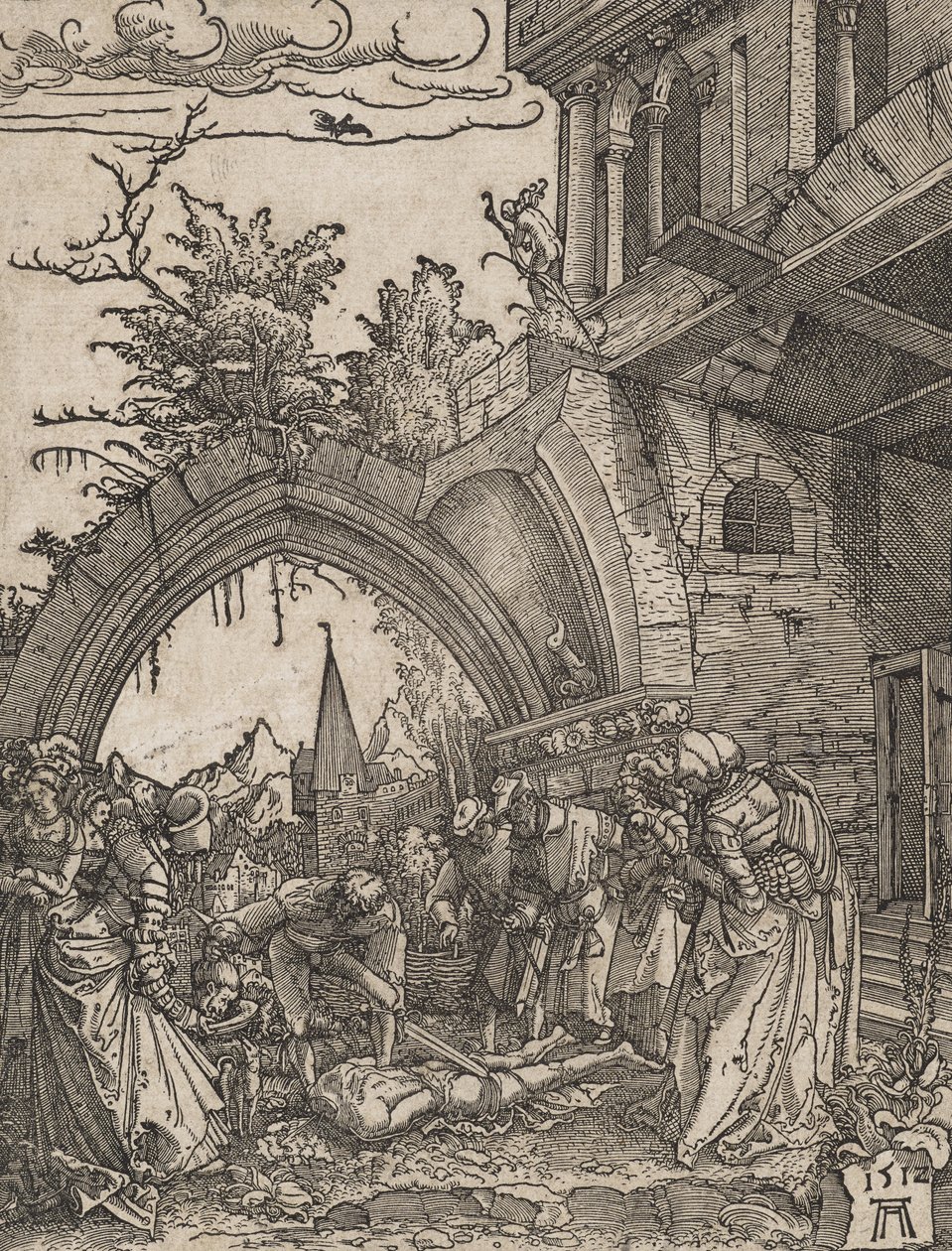 Johannes Kastajan pään mestaus, 1512 tekijältä Albrecht Altdorfer