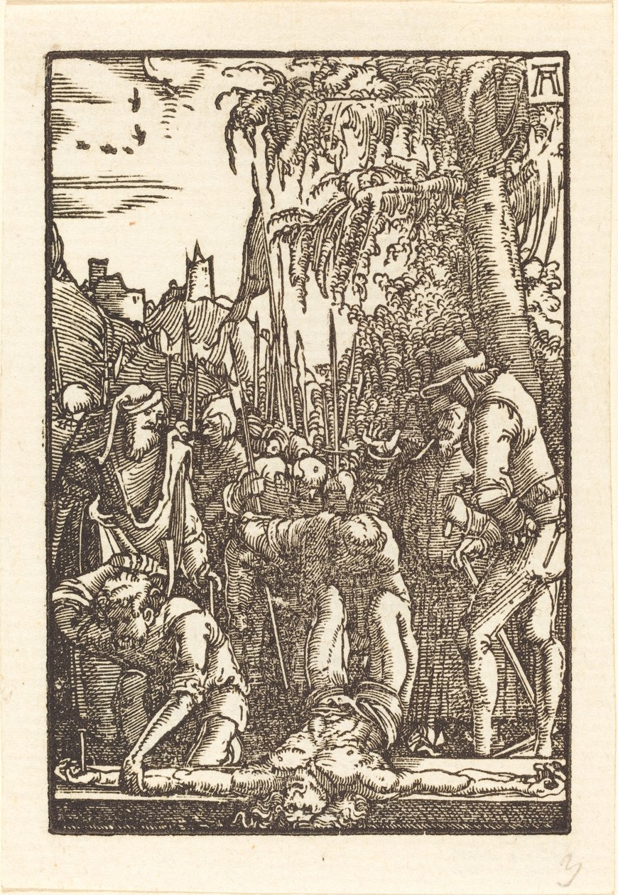 Kristus naulittiin ristille tekijältä Albrecht Altdorfer