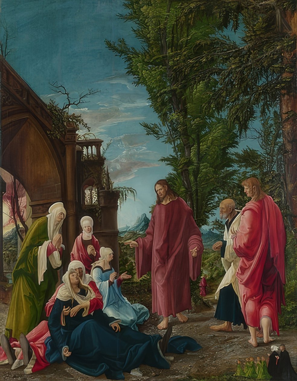 Kristuksen jäähyväiset Marialle. Varmaan 1520 tekijältä Albrecht Altdorfer