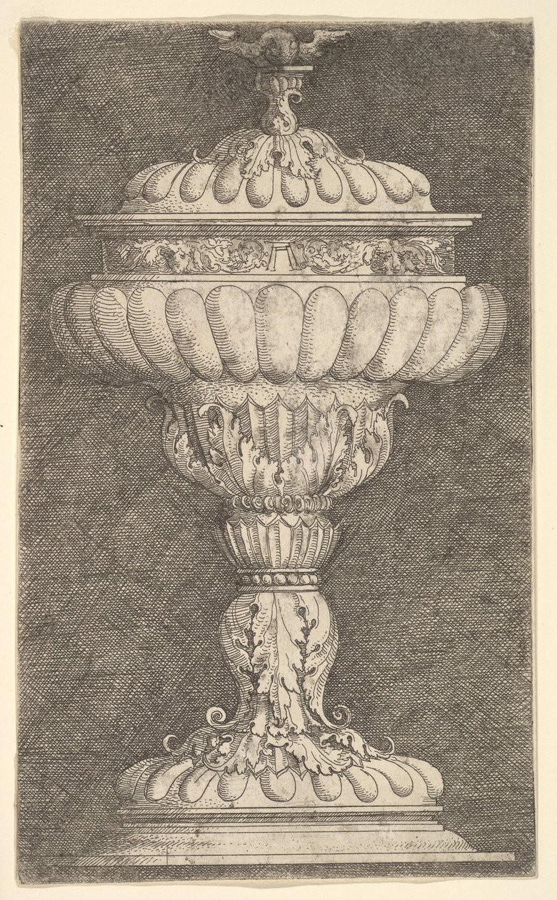 Peitetty pikari, jossa on siivekäs pallo Top.n.d. tekijältä Albrecht Altdorfer