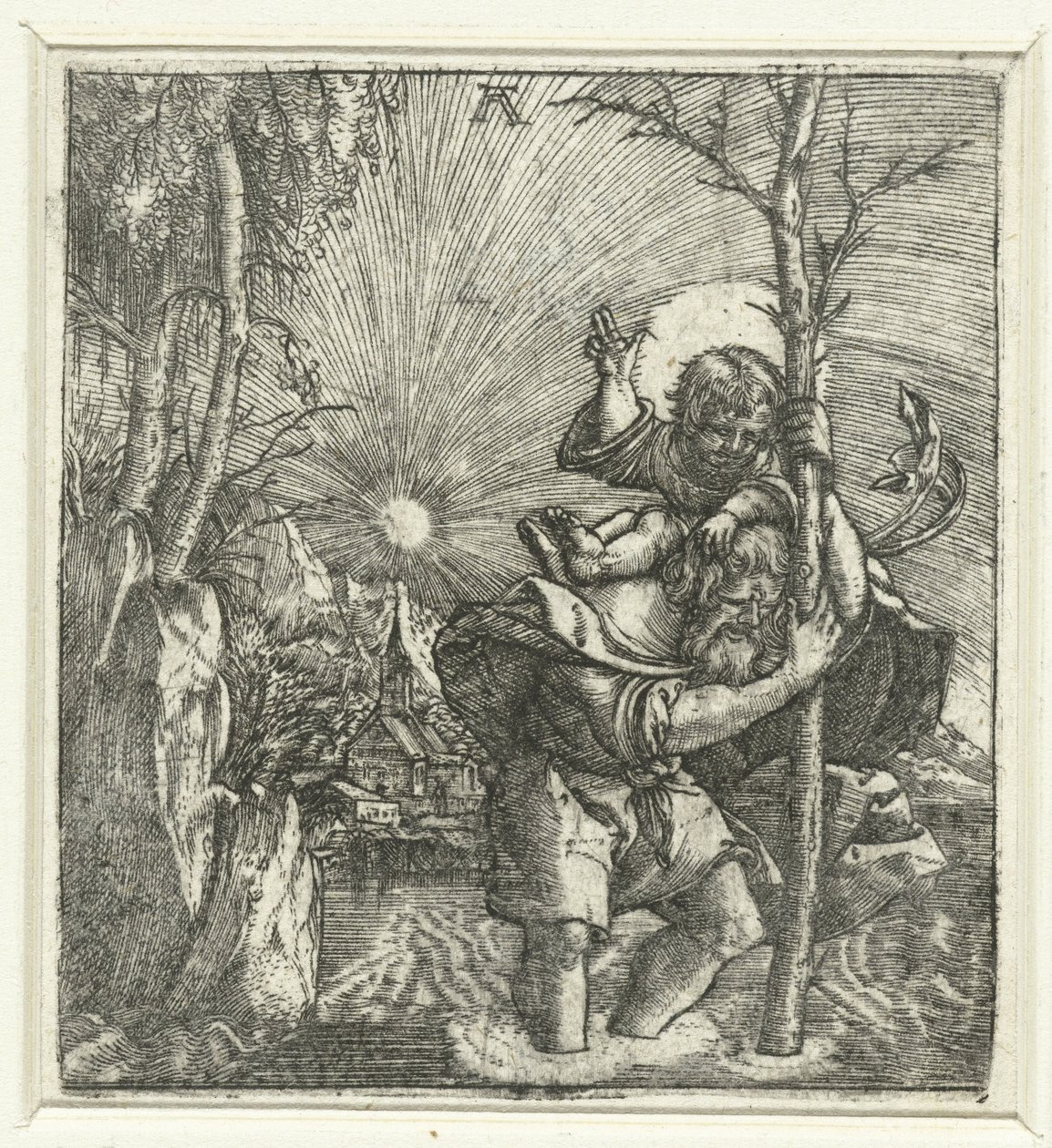 Pyhä Christopher tekijältä Albrecht Altdorfer