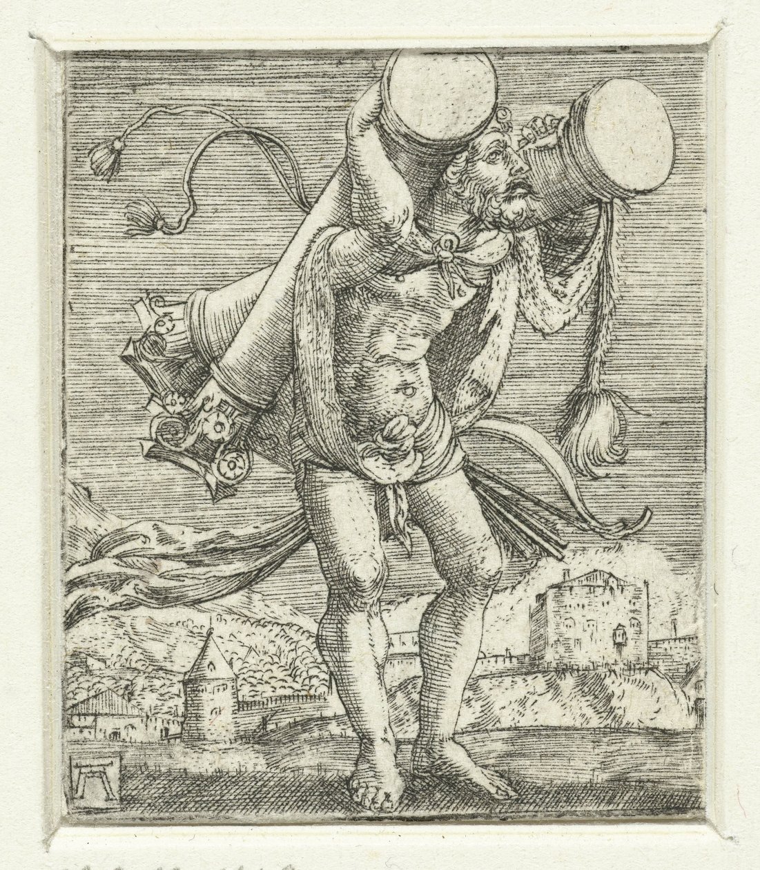 Hercules kantaa pylväitä tekijältä Albrecht Altdorfer