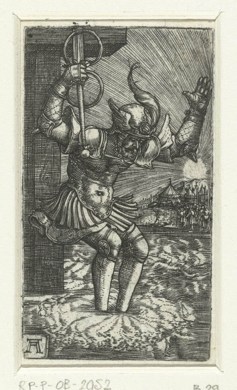 Horatius Cocles hyppää Tiberiin tekijältä Albrecht Altdorfer