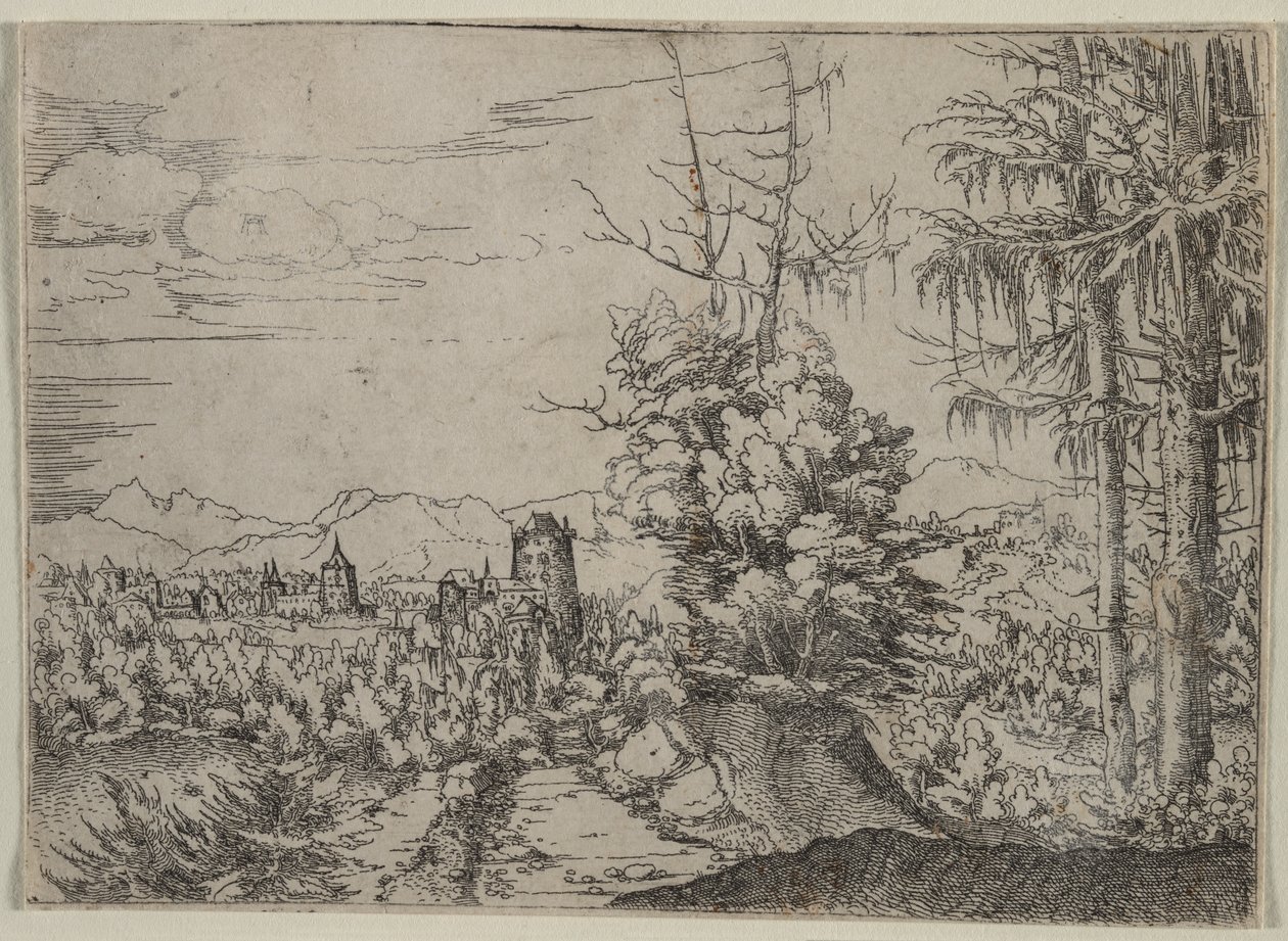 Maisema kahdella männyllä tekijältä Albrecht Altdorfer