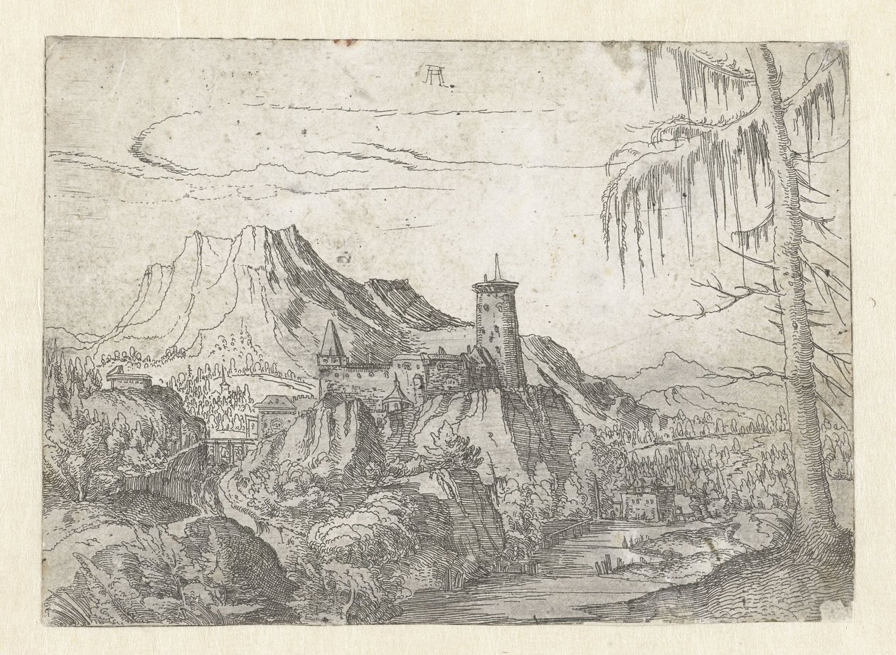 Maisema suurella linnalla tekijältä Albrecht Altdorfer