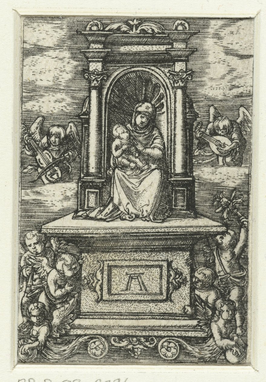 Maria lapsen kanssa valtaistuimella Kaunis Maria von Regensburg tekijältä Albrecht Altdorfer